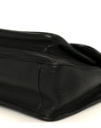 Grained Lambskin Monogram Large Niki Chain Satchel Black