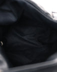 Lambskin Quilted Medium Loulou Puffer Monogram Chain Satchel Black