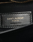 Calfskin Y Quilted Monogram Toy Loulou Crossbody Bag Black