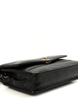 Lambskin Chevron Quilted Wallet On Chain WOC Black