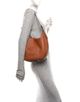Supple Calfskin Medium Triomphe Heloise Shoulder Bag Tan