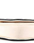Lambskin Quilted Book Wallet On Chain WOC Black