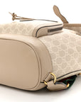 GG Supreme Monogram Azalea Calfskin Retro Interlocking G Buckle Backpack Beige Mystic White