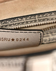 Calfskin Newspaper Printed Saddle Bag Black White