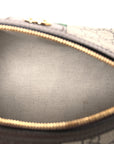 GG Supreme Monogram Textured Dollar Calfskin Web Small Ophidia Blondie Barrel shoulder Bag Beige New Acero