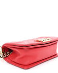 Caviar Quilted Small Boy Flap Red