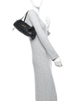 Lambskin Tag Bowling Bag Black