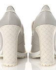 Calfskin Loafer Pumps 39.5 Mist Bianco
