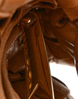 Nappa Intrecciato Teen Jodie Hobo Caramel
