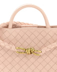 Nappa Intrecciato Medium Andiamo Shoulder Bag Lotus