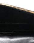Calfskin Crocodile Embossed Kate Monogram Tassel Chain Wallet Black