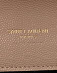 Grain De Poudre Matelasse Chevron Monogram Envelope Clutch Dark Beige