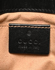 Calfskin Matelasse Mini GG Marmont Shoulder Bag Black
