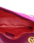 Velvet Matelasse Embroidered Mini GG Marmont Shoulder Bag Bordeaux