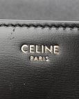 Shiny Calfskin Triomphe Shoulder Bag Black