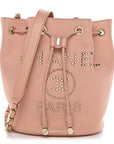 Caviar Deauville Drawstring Bucket Bag Light Pink