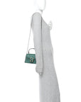 Dollar Calfskin Crystal Mini Dionysus Top Handle Bag Emerald