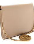 Grain De Poudre Monogram Cassandra Chain Wallet Dark Beige