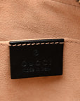 Calfskin Matelasse Small GG Marmont Chain Shoulder Bag Black