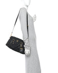Tessuto Nylon Gaufre Shopping Satchel Black