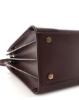 Calfskin Snakeskin Small Sac De Jour Burgundy