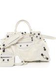 Agneau Arena Neo Cagole City Handbag Optic White