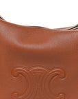 Supple Calfskin Medium Triomphe Heloise Shoulder Bag Tan