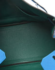 Togo Verso Birkin 30 Bleu Zanzibar Malachite