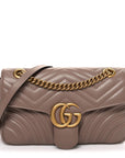 Calfskin Matelasse Small GG Marmont Shoulder Bag Porcelain Rose