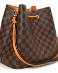 Damier Ebene Neonoe MM Safran