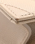 Grain De Poudre Matelasse Chevron Monogram Envelope Chain Wallet Dark Beige