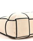 Canvas Maxi Intrecciato Large Arco Tote Beige Black