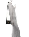 Lambskin Quilted CHNL 19 Wallet On Chain WOC Black