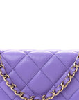 Caviar Quilted Wallet On Chain WOC Purple