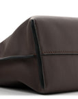 Calfskin Mini Flamenco Knot Clutch Chocolate