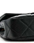 Caviar Quilted Funky Match Mini Flap Black