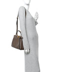 Vitello Tahiti Burro Bi-Color Medium Peekaboo Iconic Essentially Satchel Maya Camelia Confetto
