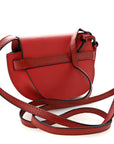 Grained Calfskin Mini Gate Crossbody Bag Scarlet Burnt Red