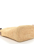 Calfskin Raffia Paulas Ibiza Pochette Bag Natural Tan