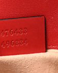 Calfskin Matelasse Super Mini GG Marmont Shoulder Bag Hibiscus Red