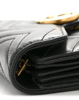 Calfskin Matelasse GG Marmont Chain Wallet Black