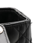 Lambskin Cannage Medium Lady D1OR Black