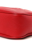 Pebbled Calfskin Small Soho Disco Bag Vibrant Red