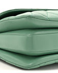 Lambskin Quilted Small Trendy CC Flap Dual Handle Bag Light Green