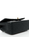 Caviar Quilted Mini Top Handle Rectangular Flap Black