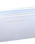 Lambskin Quilted Hearts CC Wallet On Chain WOC Light Blue