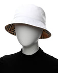Denim Logo Bucket Hat M White