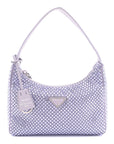 Satin Crystal Mini Re-Edition 2000 Bag Glicine