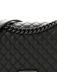 Caviar Quilted New Medium Boy Flap So Black