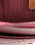 Shiny Caviar Quilted Strass Wallet On Chain WOC Bordeaux